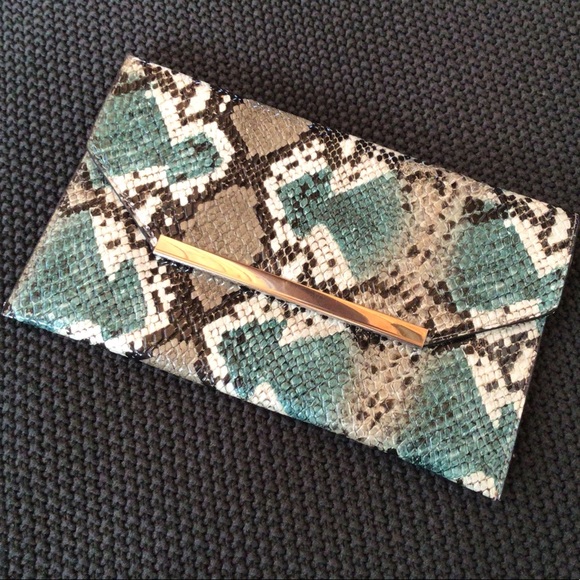 Express Snake Print Clutch, New With Tags